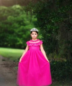 TRISH SCULLY HOME GIRLS GIOVANNA GOWN FUCHSIA