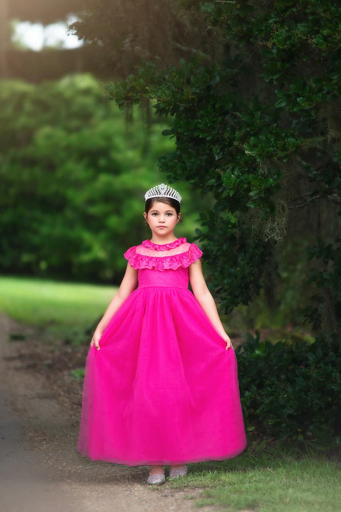 TRISH SCULLY HOME GIRLS GIOVANNA GOWN FUCHSIA