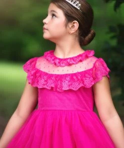 TRISH SCULLY HOME GIRLS GIOVANNA GOWN FUCHSIA