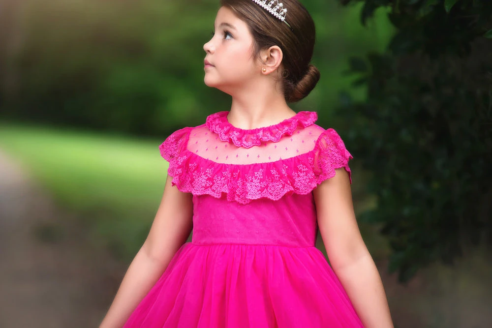 TRISH SCULLY HOME GIRLS GIOVANNA GOWN FUCHSIA