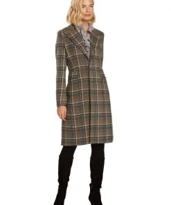 TRISH SCULLY EMILIA PLAID COAT WOMEN
