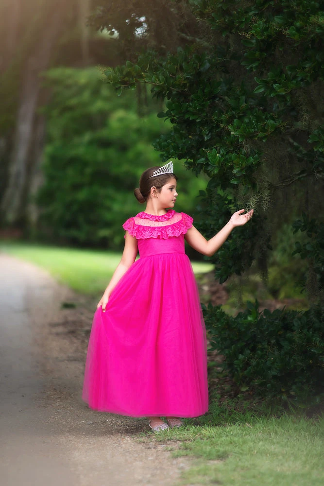 TRISH SCULLY HOME GIRLS GIOVANNA GOWN FUCHSIA