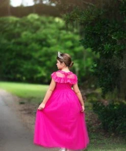 TRISH SCULLY HOME GIRLS GIOVANNA GOWN FUCHSIA