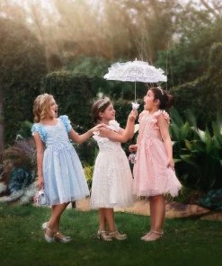 TRISH SCULLY HOME PIPER LACE PARASOL WHITE Accessories