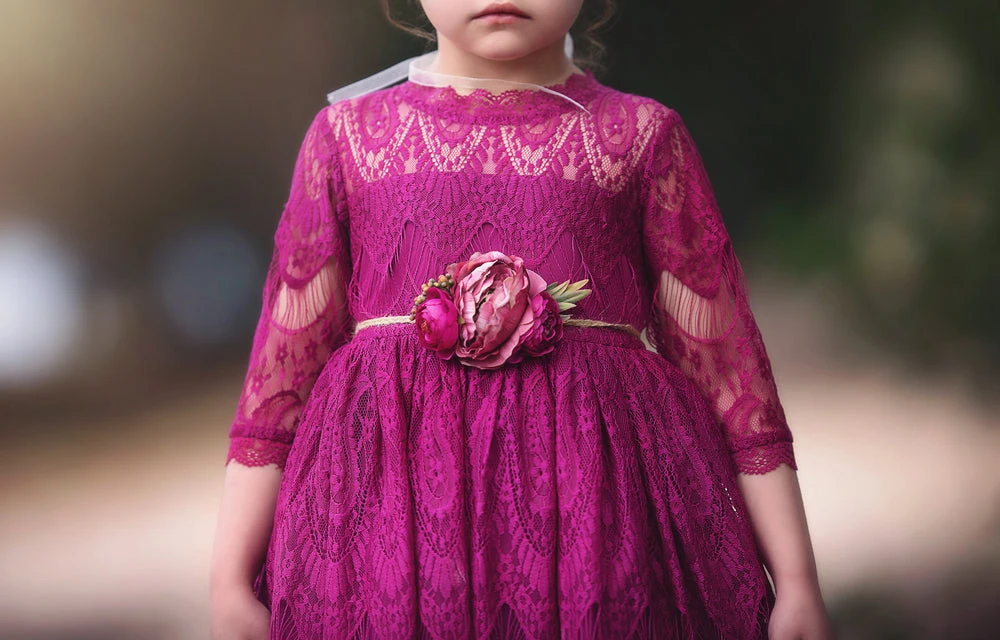 TRISH SCULLY HOME GIRLS BELLA RAFAELA DRESS ORCHID