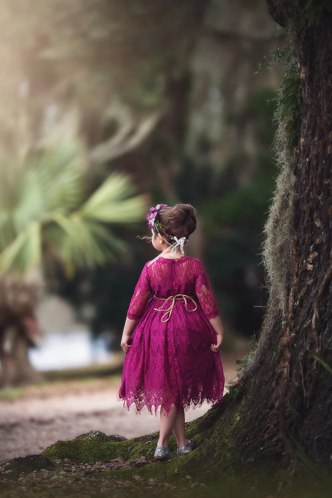 TRISH SCULLY HOME GIRLS BELLA RAFAELA DRESS ORCHID