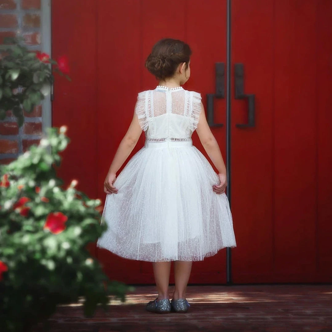 TRISH SCULLY HOME CLARISSA DRESS ANTIQUE WHITE