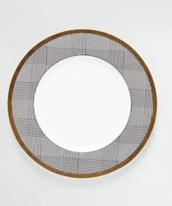 TRISH SCULLY HOME GLEN PLAID 13" BONE CHINA CHARGER PLATE