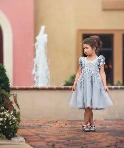 TRISH SCULLY BIANCA DRESS SILVER Baby Girls 0-24M