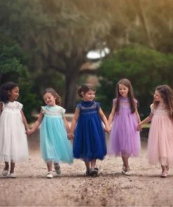 TRISH SCULLY GIRLS ALLESSANDRA DRESS WHITE