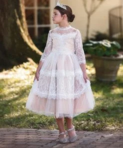 TRISH SCULLY AIMEE DRESS ANTIQUE WHITE Girls 2T-6