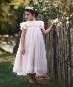 TRISH SCULLY GIRLS ADRIANA DRESS WHITE