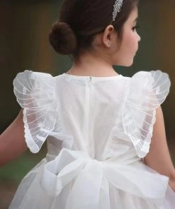 TRISH SCULLY GIRLS ALICE DRESS WHITE