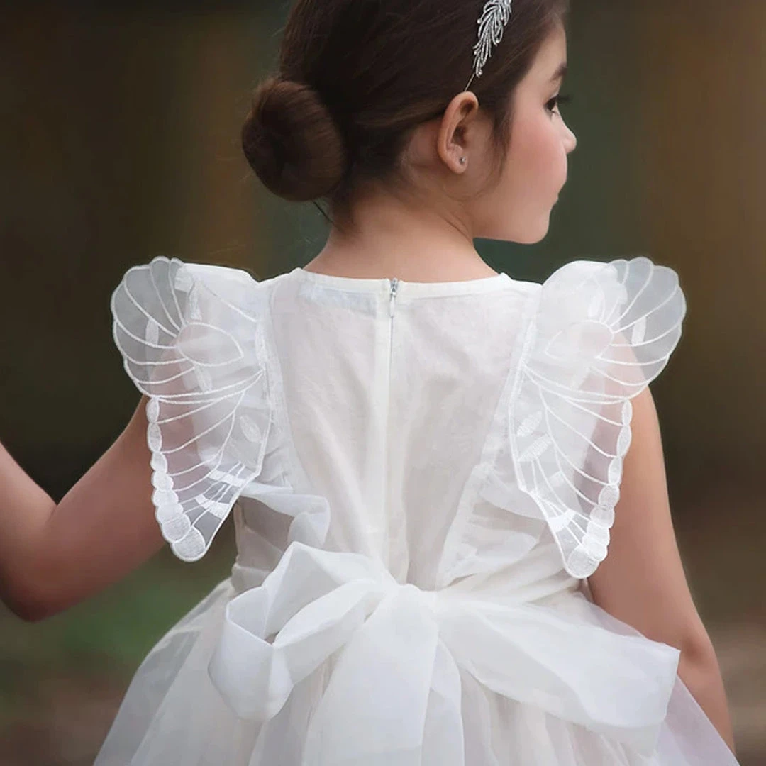 TRISH SCULLY GIRLS ALICE DRESS WHITE