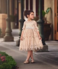 TRISH SCULLY HOME BELLA RAFAELA DRESS & BELT SET-BUTTERSCOTCH