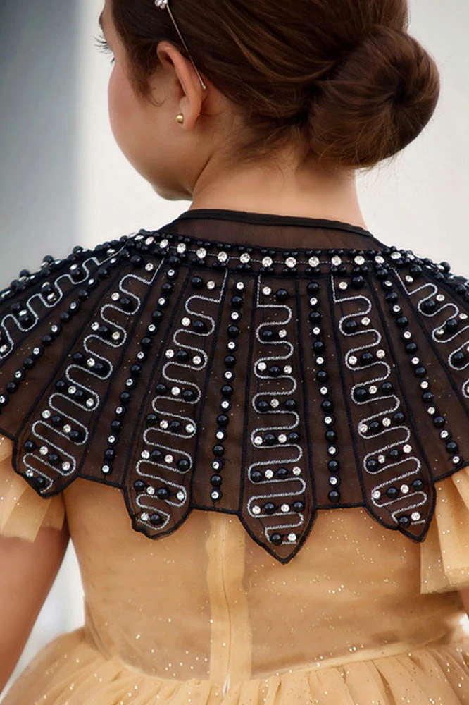 TRISH SCULLY HOME HENRIETTA JEWELED CAPE BLACK