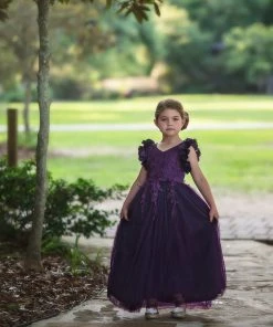 TRISH SCULLY BIANCA GOWN EGGPLANT Spring/Summer 2022