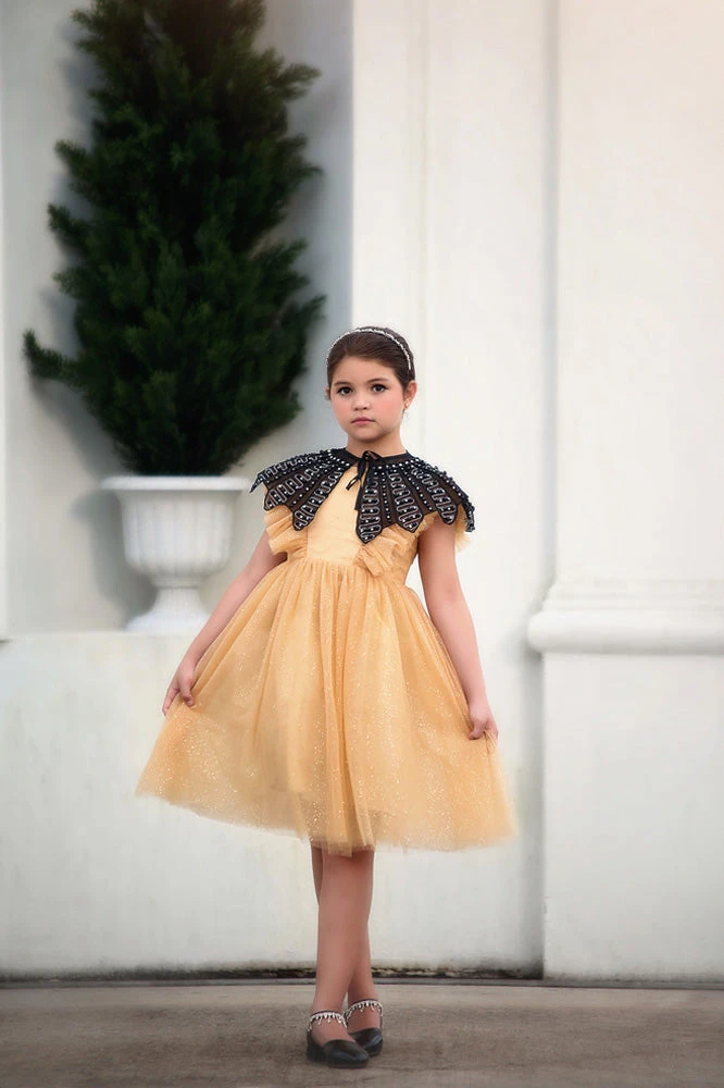 TRISH SCULLY HOME HENRIETTA JEWELED CAPE BLACK