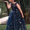 TRISH SCULLY HOME ANTOINETTE GOWN NAVY