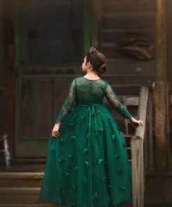 TRISH SCULLY HOME MARIPOSA GOWN EMERALD GIRLS