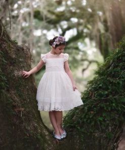 TRISH SCULLY OLIVIA DRESS ANTIQUE WHITE