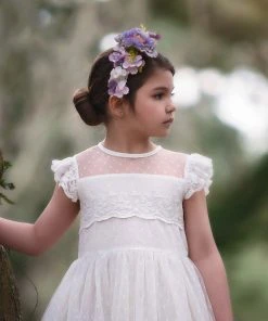 TRISH SCULLY OLIVIA DRESS ANTIQUE WHITE