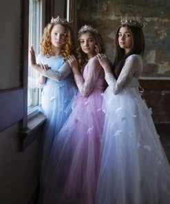 TRISH SCULLY HOME GIRLS MARIPOSA GOWN PINK