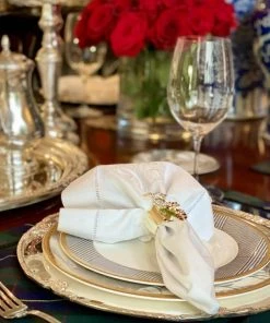 TRISH SCULLY HOME MARTINI RABBIT NAPKIN RING SET OF 2