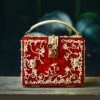 TRISH SCULLY HOME RED ACRYLIC JEWELED PURSE WOMEN