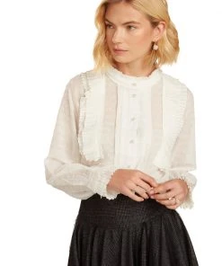 TRISH SCULLY ESTHER BLOUSE WHITE