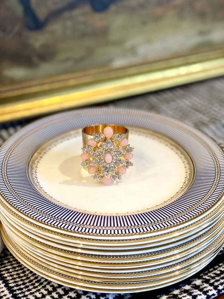 TRISH SCULLY FLEUR DE PECHE NAPKIN RINGS SET OF 2 Mother's Day Gift Guide