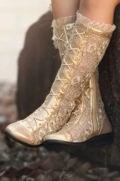 TRISH SCULLY GRAMERCY BOOT GOLD Shop All Girls Apparel