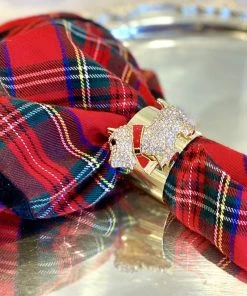 TRISH SCULLY ROYAL STEWART TARTAN NAPKIN SET OF 4 HOME