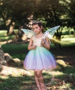 TRISH SCULLY Dress Up FAIRY DRESS, WINGS & WAND 3PC. SET