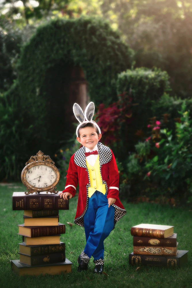 TRISH SCULLY WHITE RABBIT 4PC. COSTUME