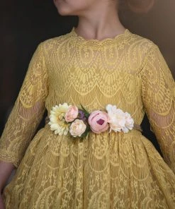 TRISH SCULLY BELLA RAFAELA DRESS & BELT SET SUNFLOWER