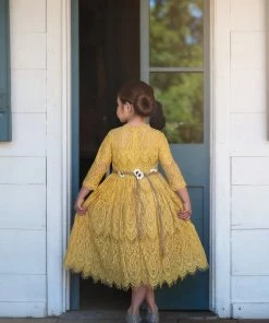 TRISH SCULLY BELLA RAFAELA DRESS & BELT SET SUNFLOWER