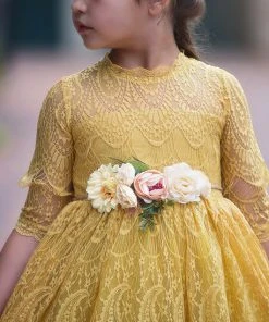 TRISH SCULLY BELLA RAFAELA DRESS & BELT SET SUNFLOWER