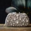 TRISH SCULLY SILVER CRYSTAL CLUTCH
