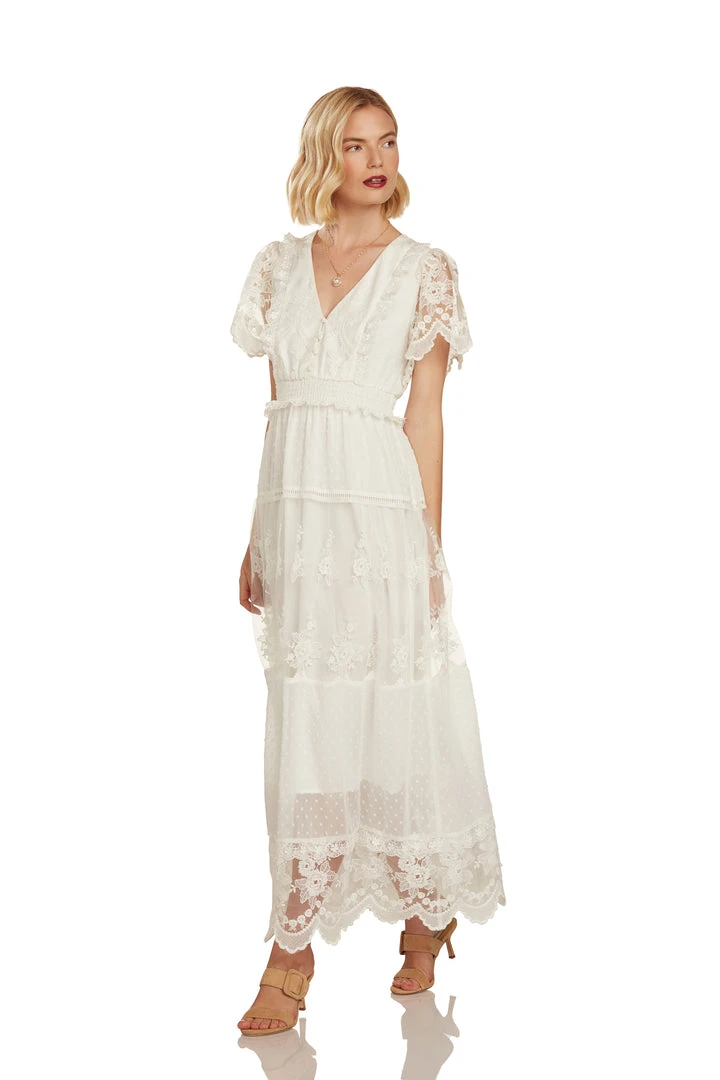TRISH SCULLY MARJORIE MAXI DRESS WHITE WOMEN