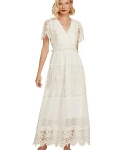 TRISH SCULLY MARJORIE MAXI DRESS WHITE WOMEN