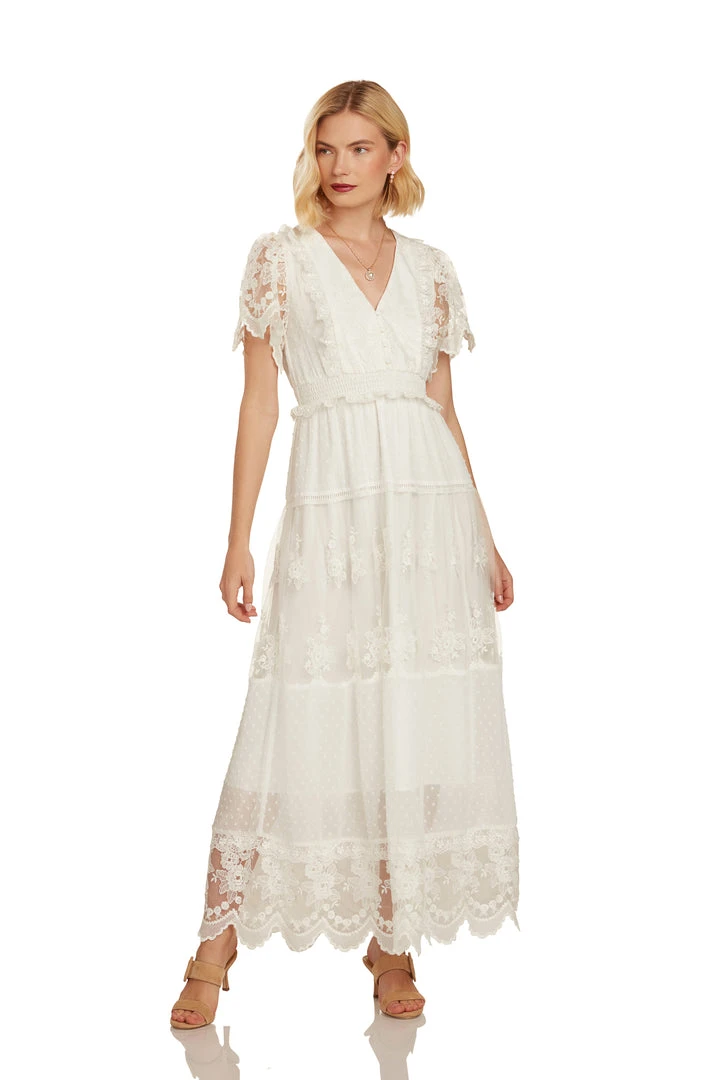TRISH SCULLY MARJORIE MAXI DRESS WHITE WOMEN