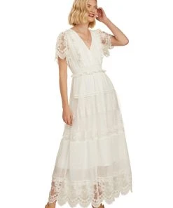 TRISH SCULLY MARJORIE MAXI DRESS WHITE WOMEN