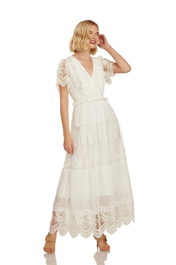 TRISH SCULLY MARJORIE MAXI DRESS WHITE WOMEN