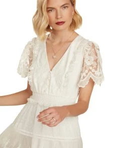 TRISH SCULLY MARJORIE MAXI DRESS WHITE WOMEN