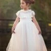 TRISH SCULLY GIRLS GIOVANNA GOWN WHITE