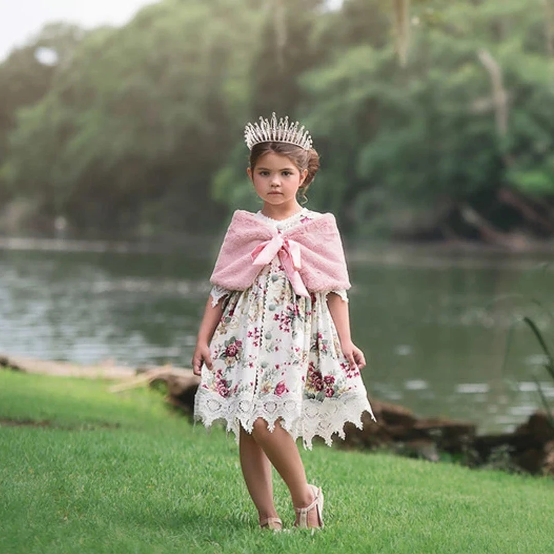 TRISH SCULLY SALE ADELE FAUX FUR WRAP PINK