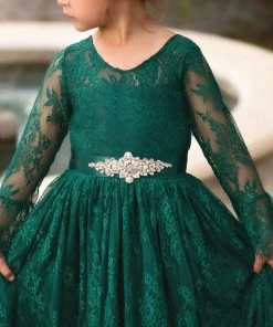 TRISH SCULLY AINSLEY DRESS & BELT SET EMERALD