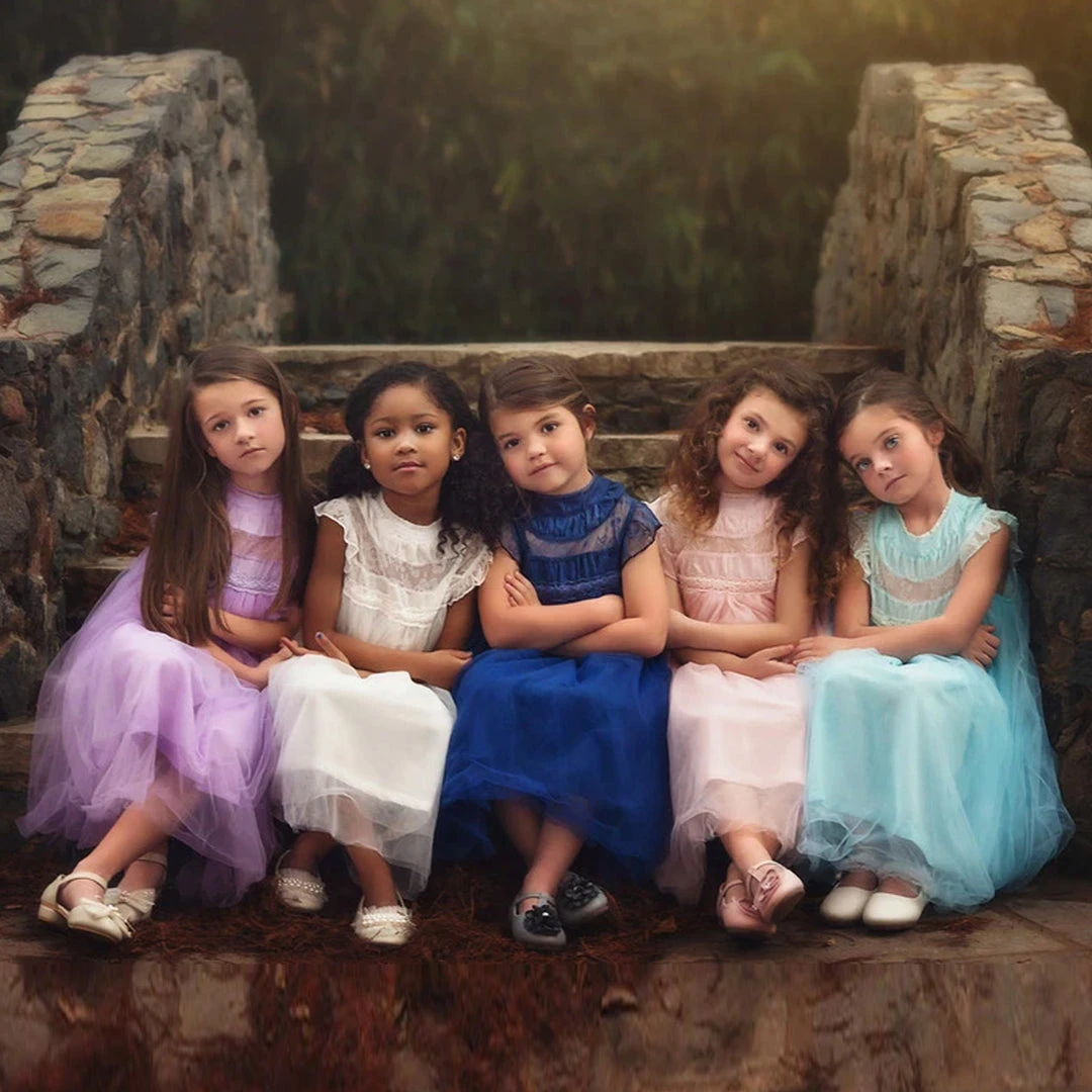 TRISH SCULLY GIRLS ALLESSANDRA DRESS WHITE