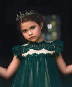 TRISH SCULLY ADRIANA DRESS EMERALD GIRLS